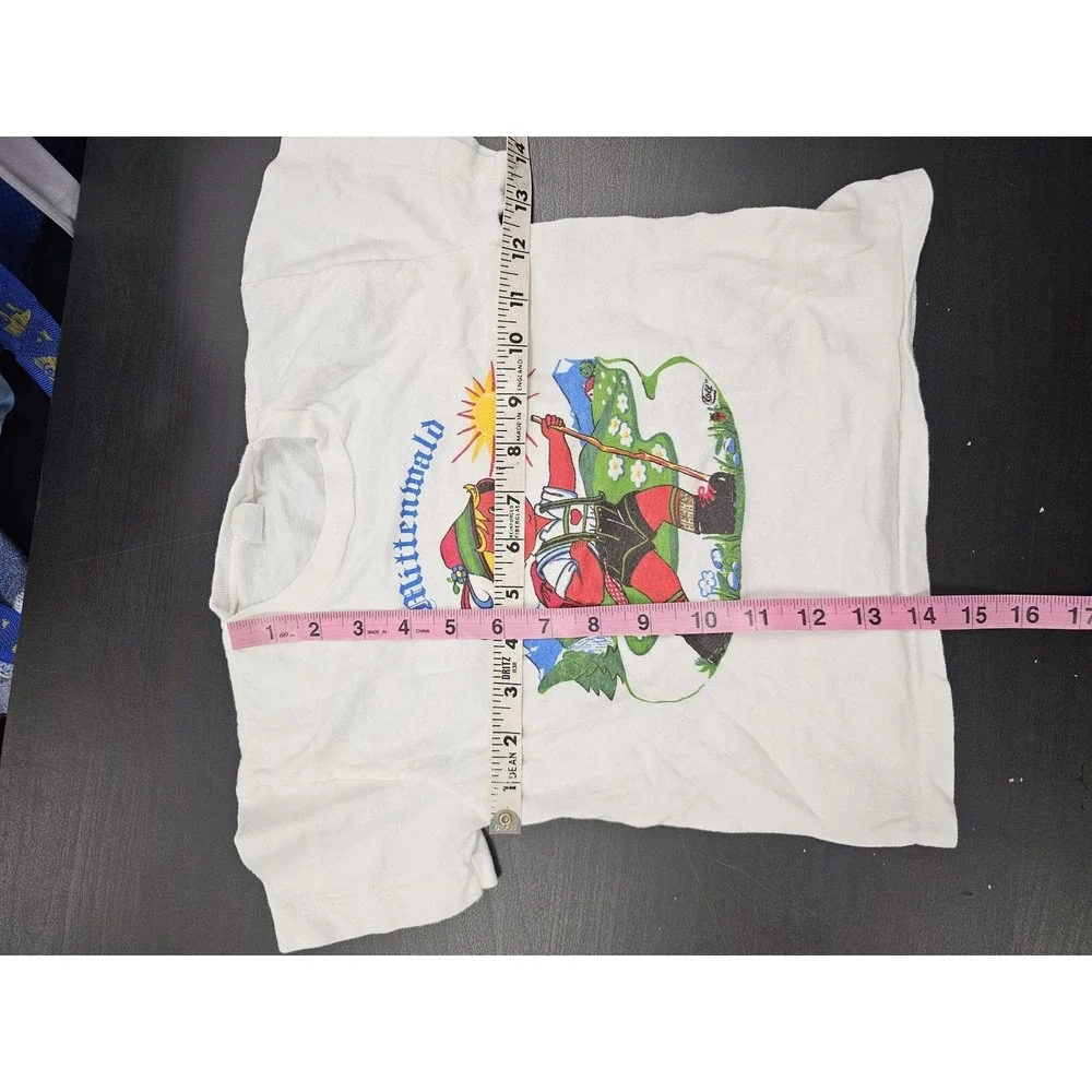 Mittenwald Devil Alps Shirt Youth 8 White Graphic Souvenir‎ Made Italy Tee